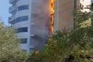 حریق برج زمرد مقابل دانشگاه تبریز مهار شد/ ویدئو